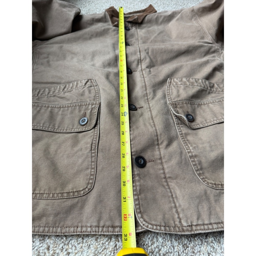 Vintage Orvis Barn Jacket Field Brown Canvas lined Corduroy Collar Gorpcore XXL - Picture 9 of 14